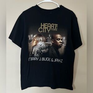 Heart of the City Tour Mary J. Blige & Jay-Z Black Graphic Tee